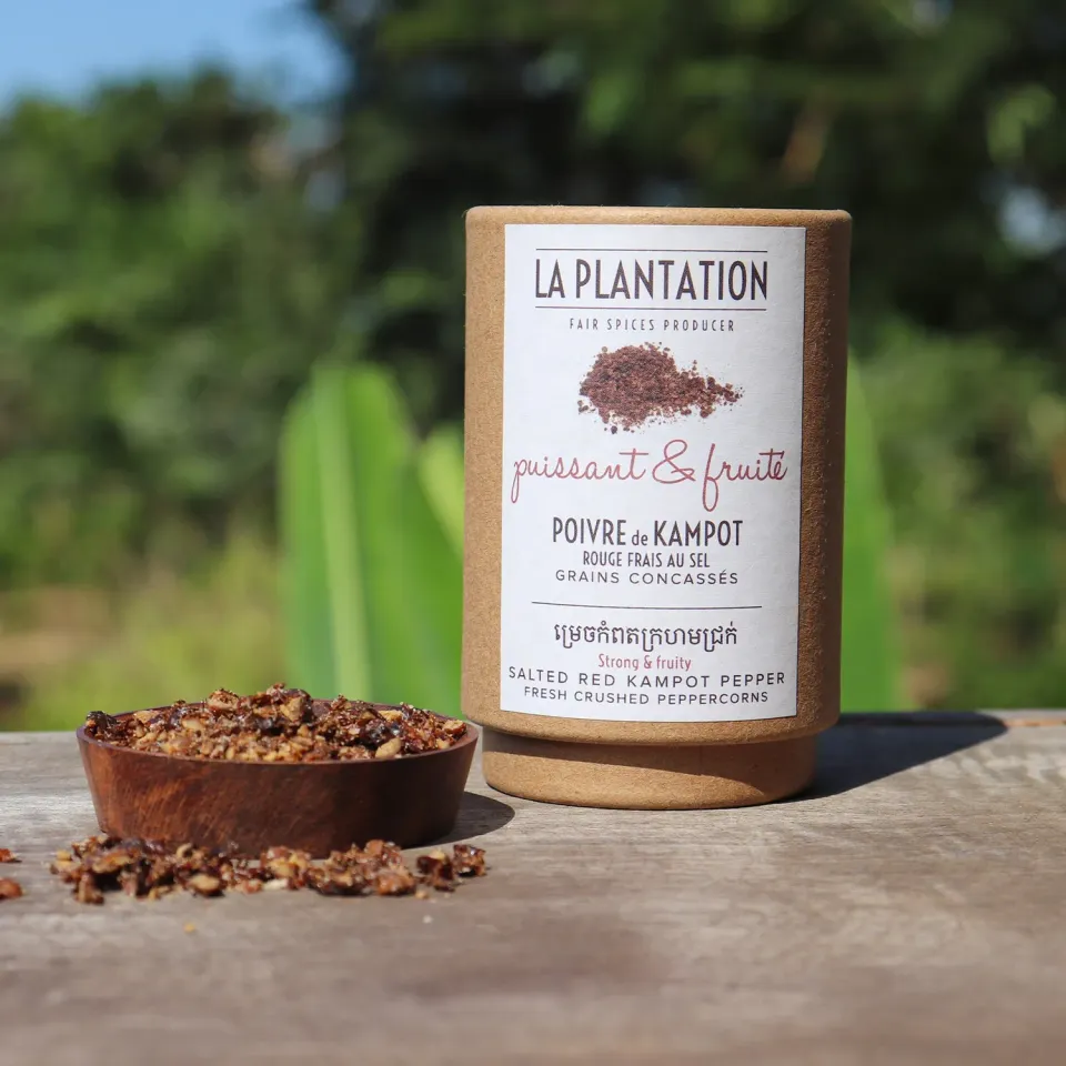 La Plantation Kampot rouge frais poivre au sel