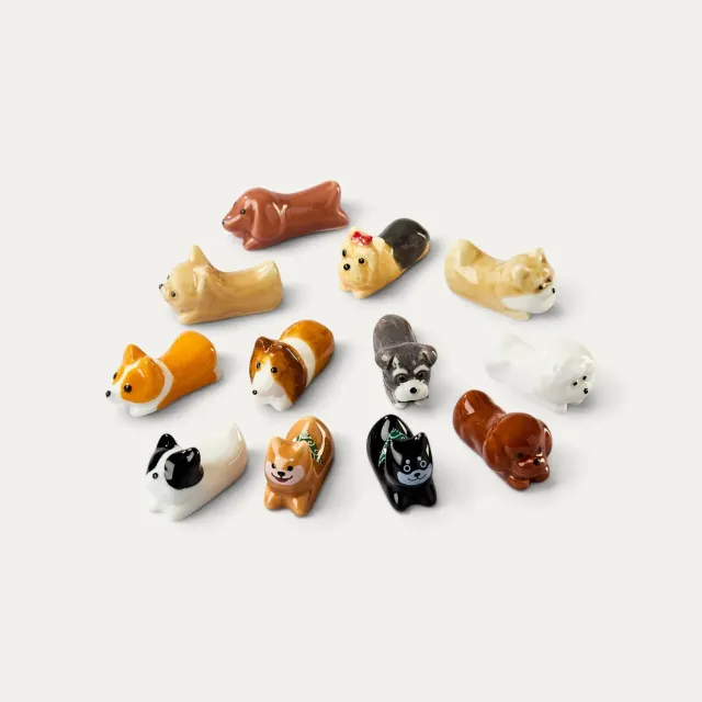 Nishikidori repose-baguettes porcelaine shiba beige