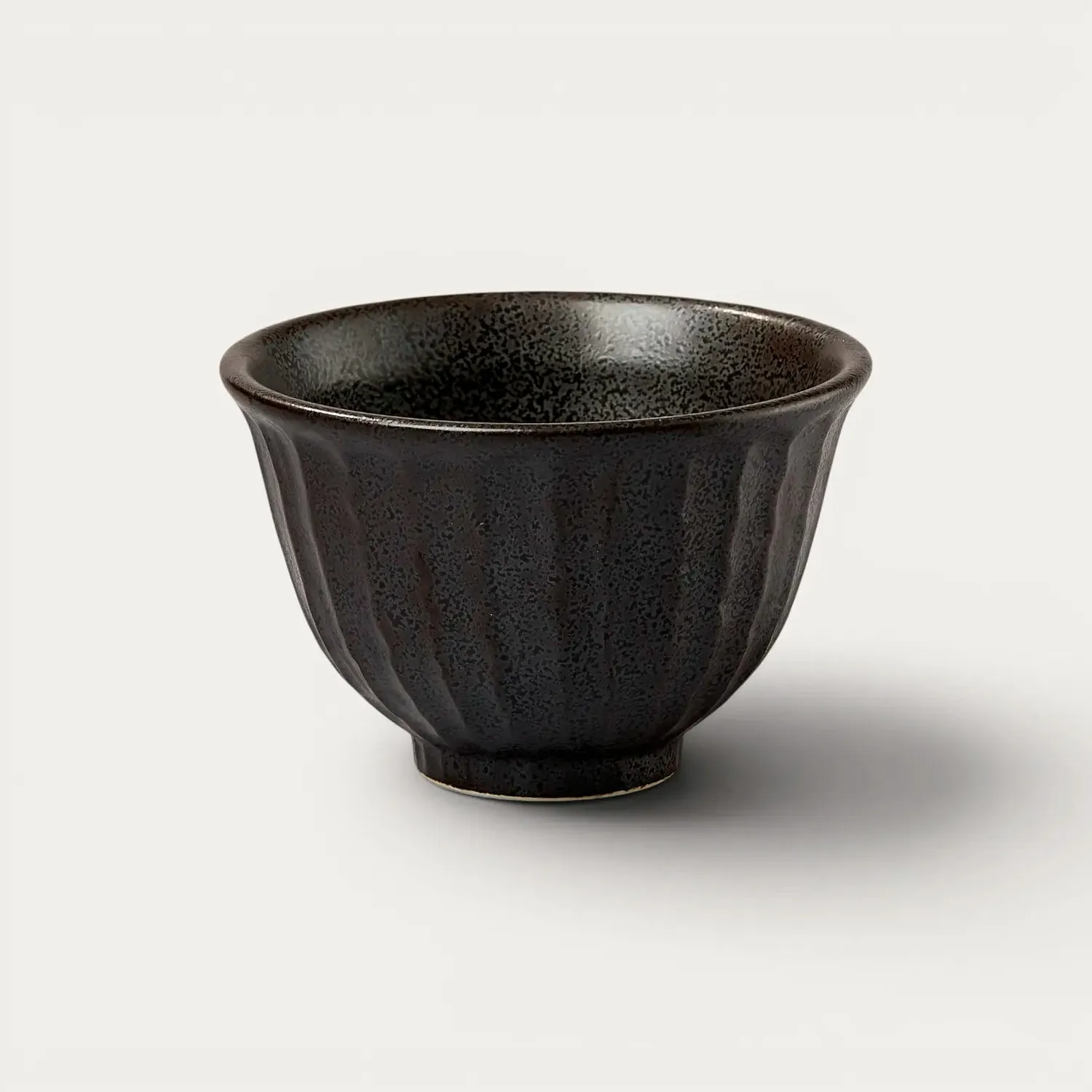 NISHIKIDORI Shinogi bol a riz argile 11,5cm noir