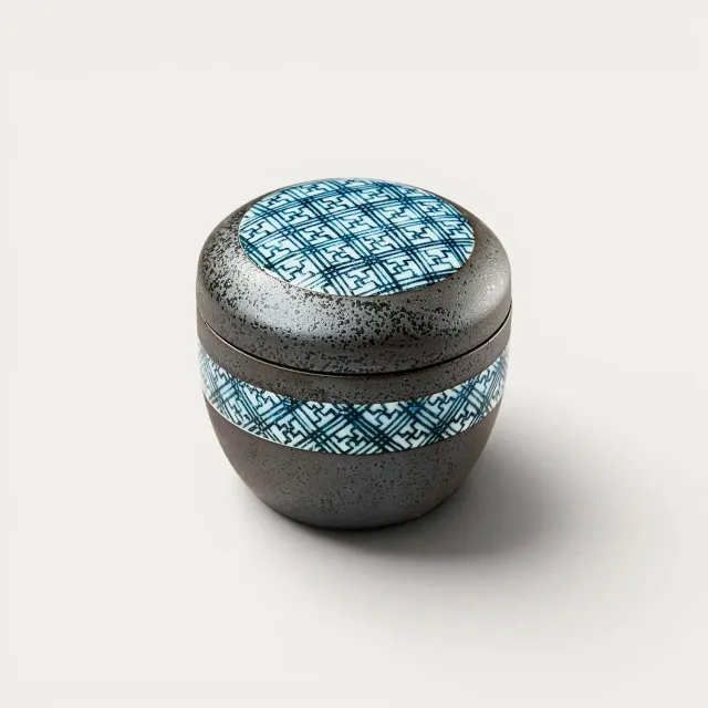 Nishikidori Bol chawan-mushi black crystal