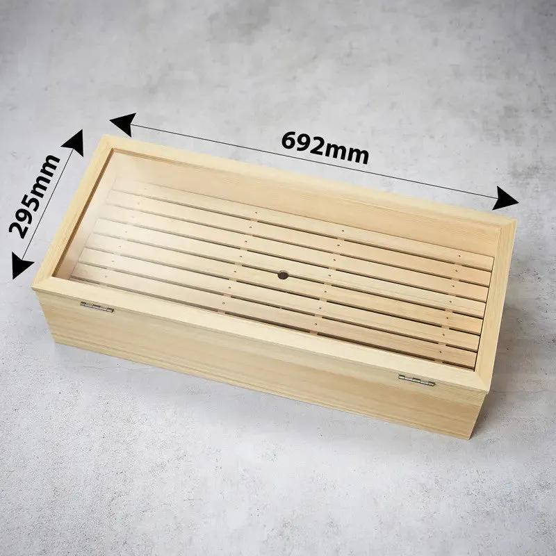 Nishikidori Neta Box XL boite sushi hinoki inclinée