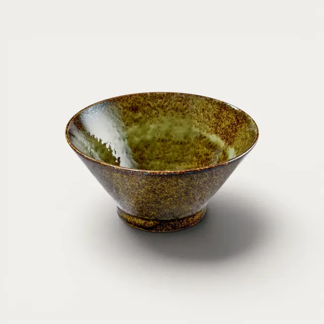 Nishikidori Shinryoku bol à ramen porcelaine Minoyaki vert