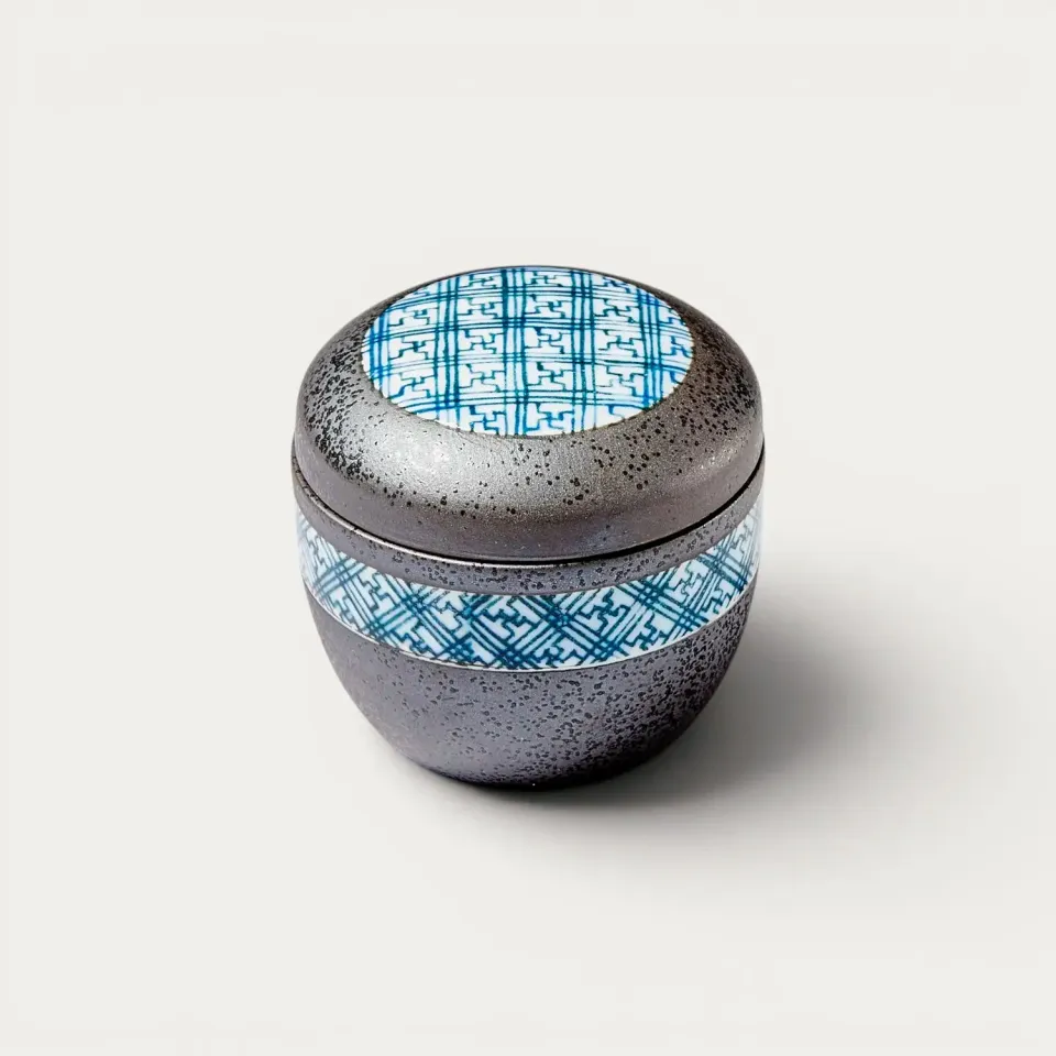 Nishikidori Chawan-Mushi Black Crystal bol noir