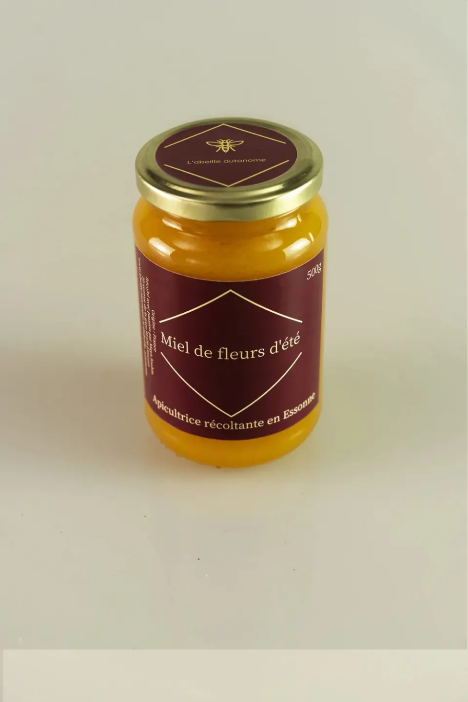 L'Abeille autonome miel fleurs d'été pot 500g floral
