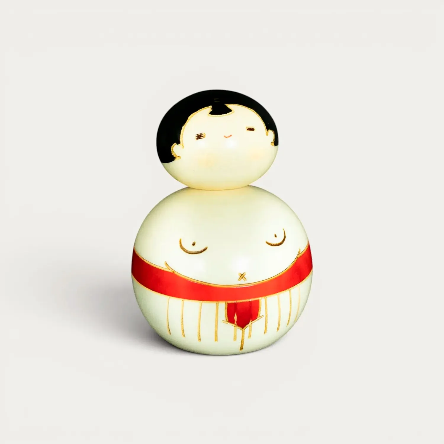 NISHIKIDORI Osumo-san figurine sumo bleue kokeshi bois