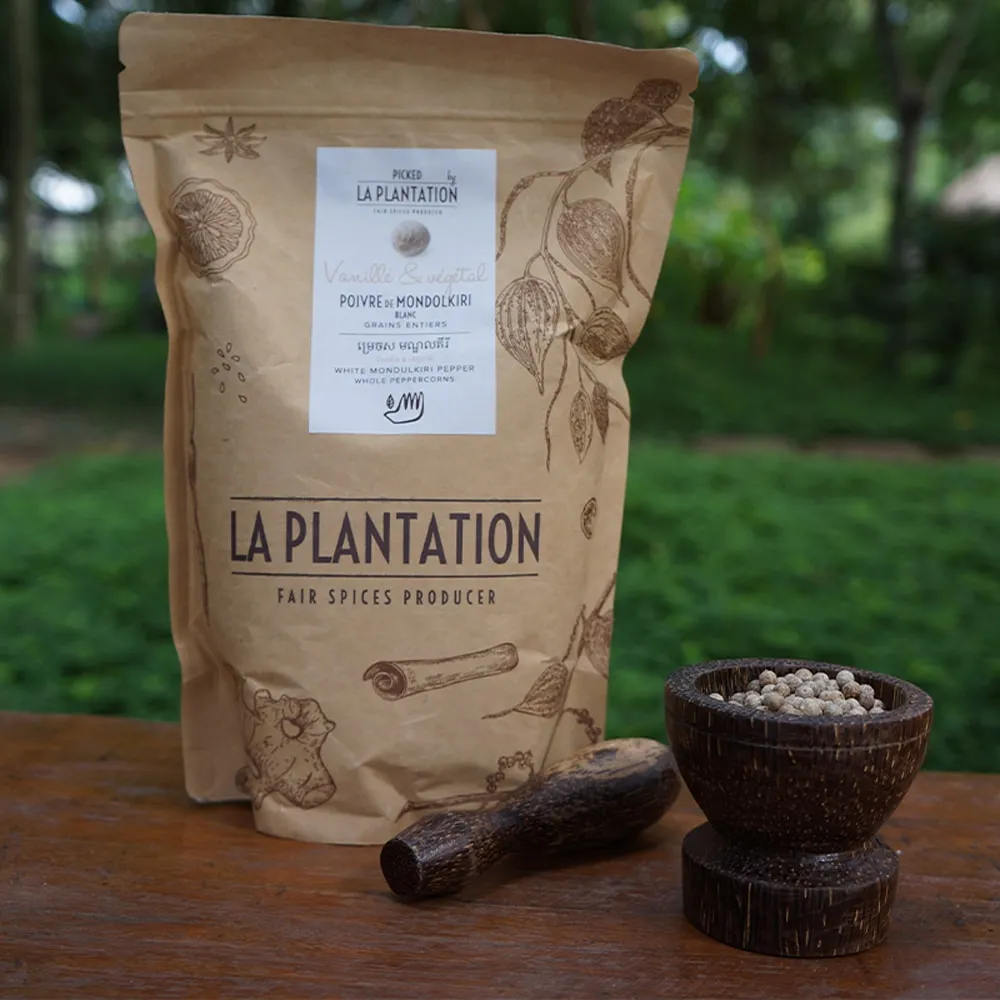 La Plantation poivre de Mondolkiri blanc en grains