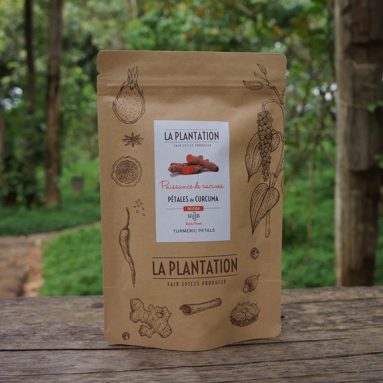 La Plantation Pétales de Curcuma tisane dorée