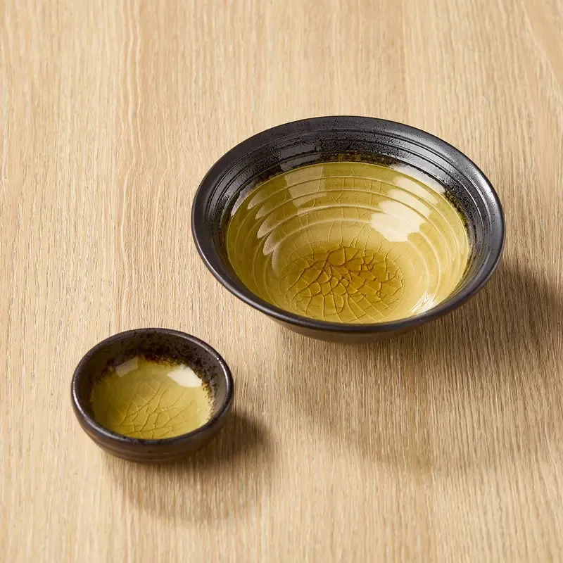 Nishikidori mini bol céramique ambre émaillé