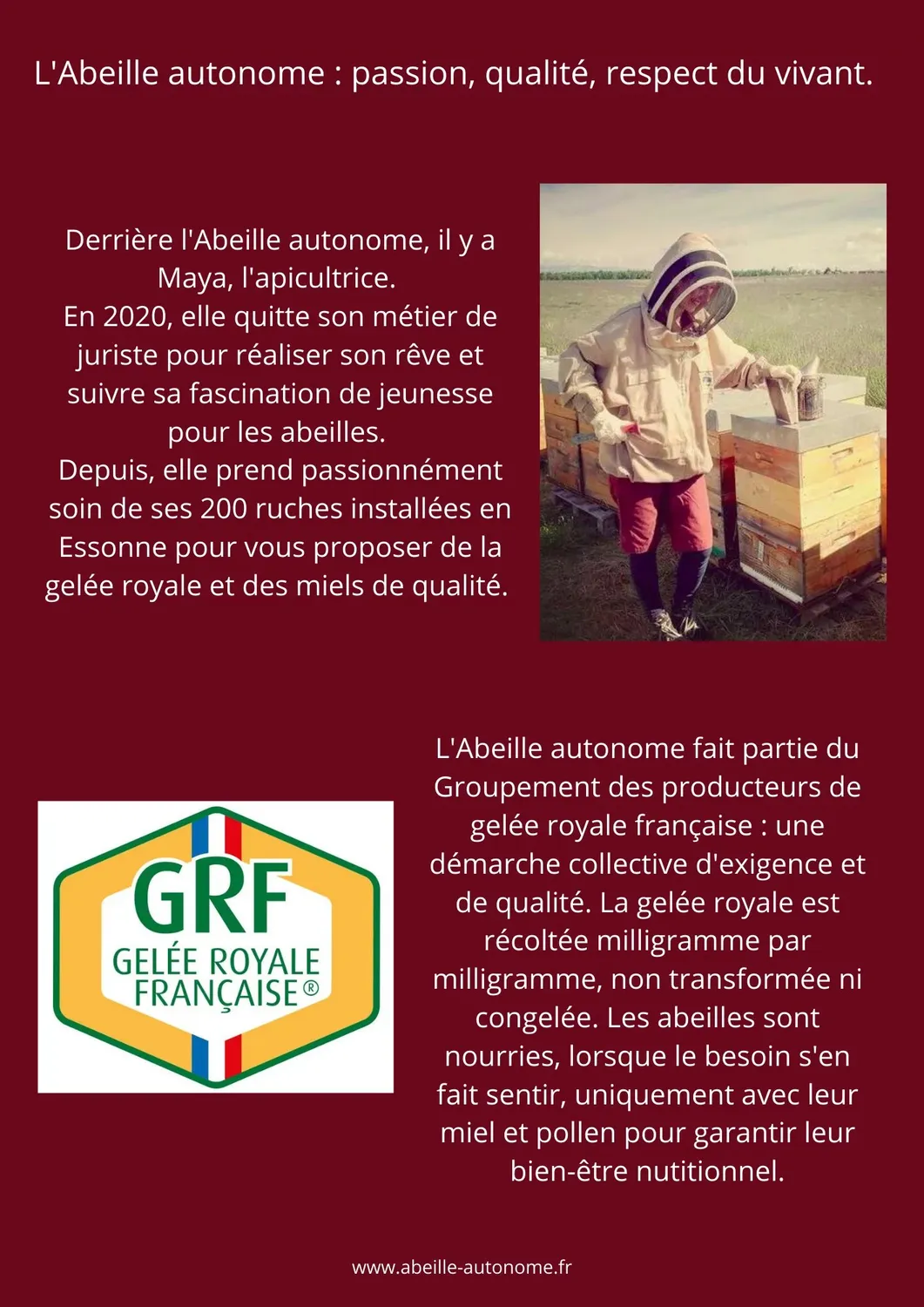 L'Abeille autonome coffret cadeau entreprise miel gelée royale