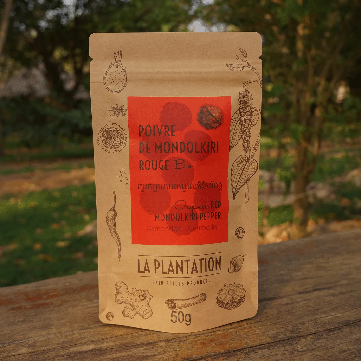 La Plantation Mondolkiri poivre rouge en grains fort