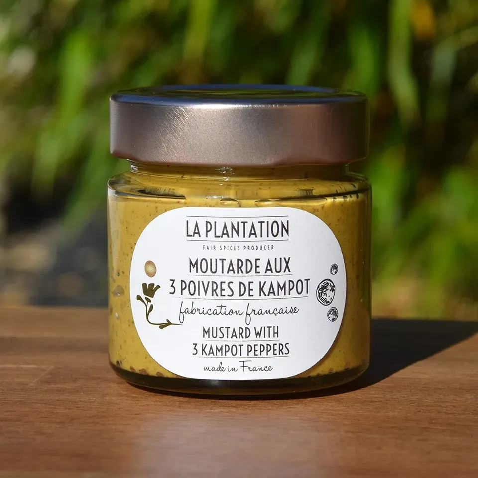 La Plantation Moutarde aux Poivres de Kampot relevée