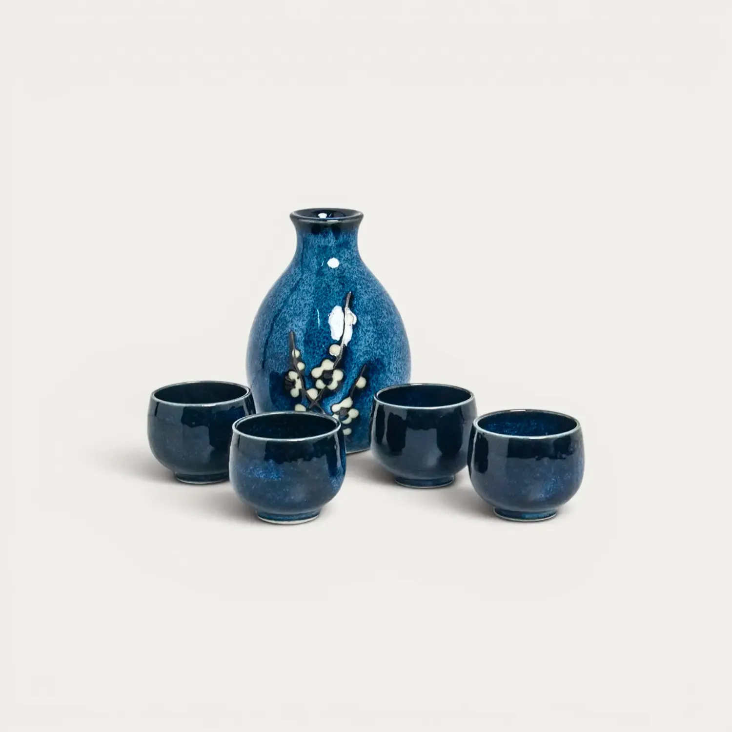 NISHIKIDORI Hana Bleu service à saké porcelaine coffret force douce