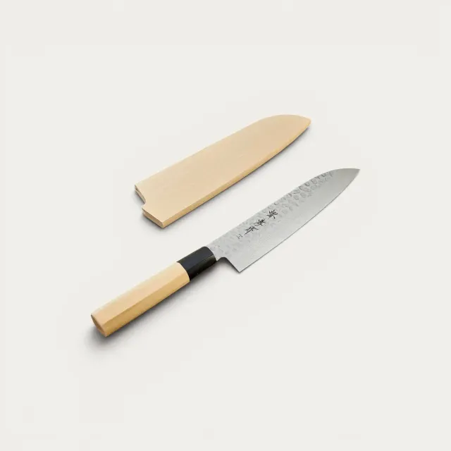 Nishikidori Santoku couteau damas 45 couches 180 mm