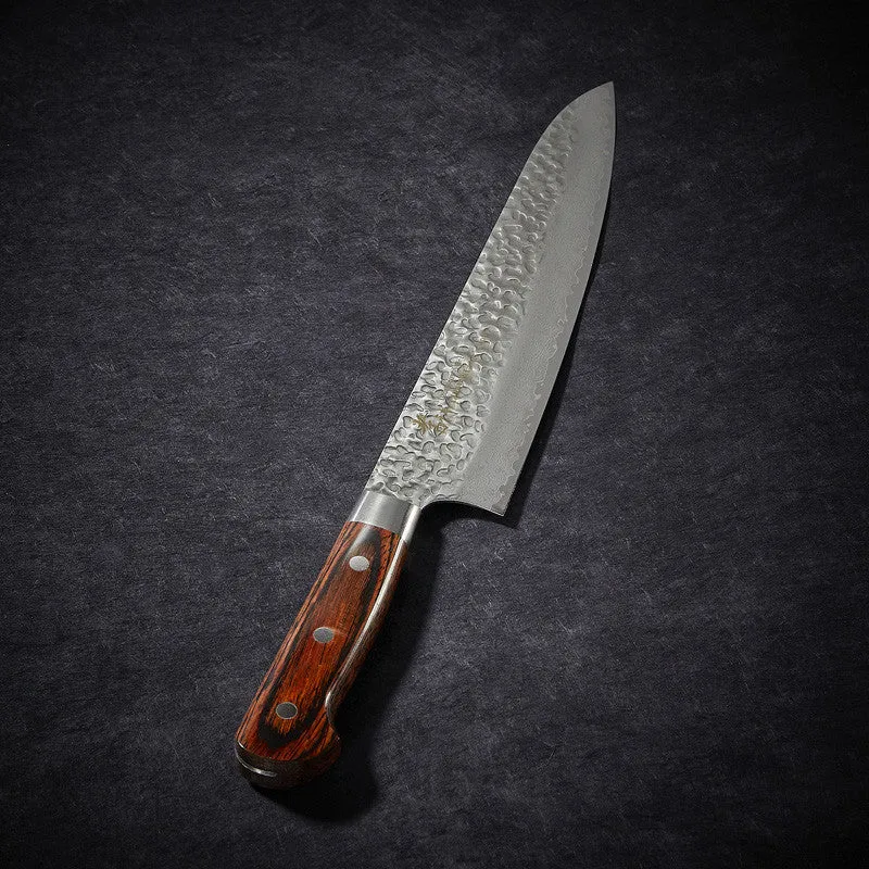 Nishikidori Couteau Chef Damassé 33 Couches Martelé 240 mm