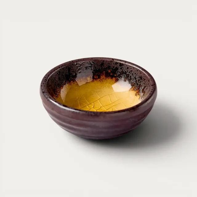 Nishikidori bol céramique émaillée ambre apéritif