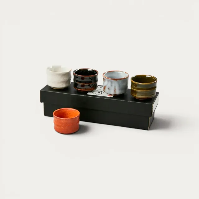Nishikidori coffret 5 coupelles à saké bambou petites