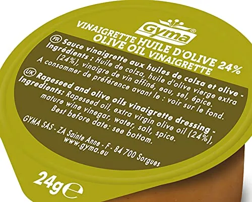 Gyma Vinaigrette huile d'olive coupelles 168x25ml