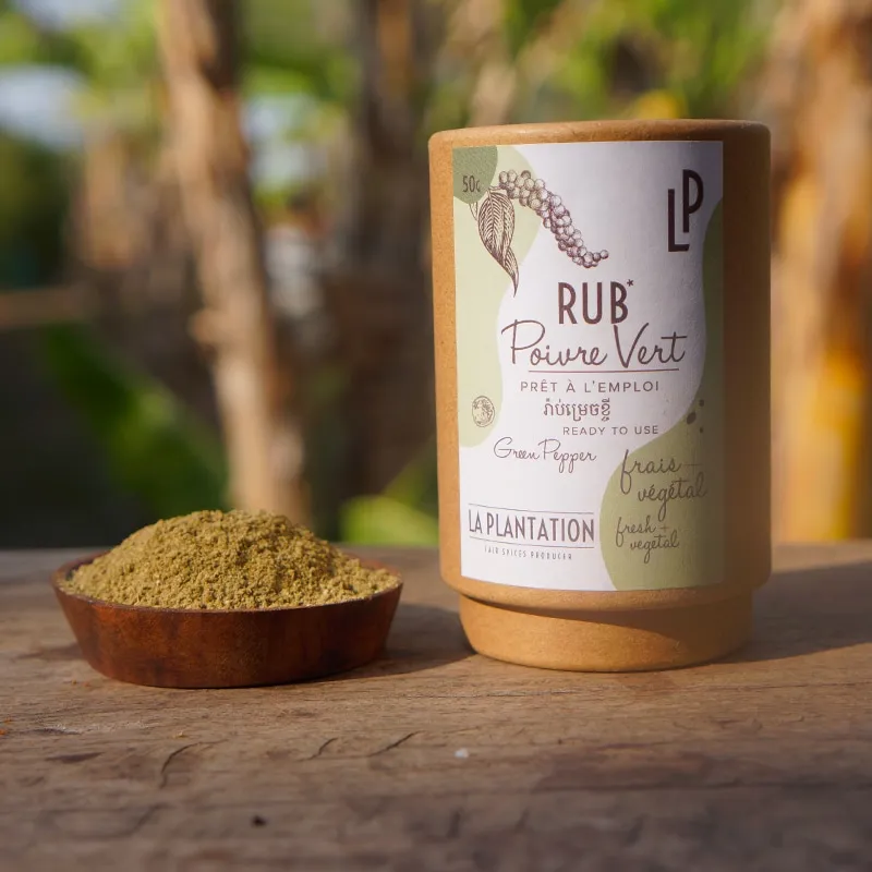 La Plantation Rub Poivre Vert mélange d'épices grillades