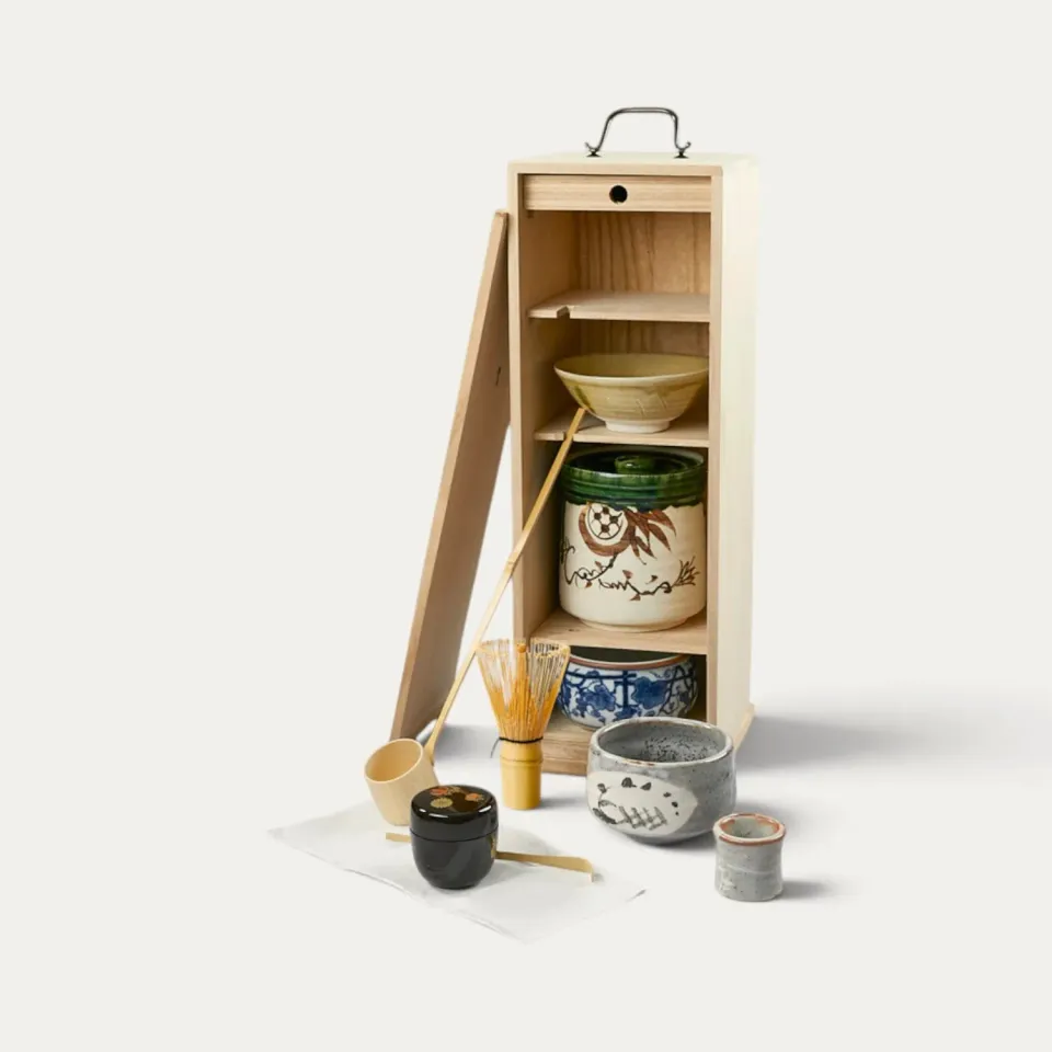 Nishikidori coffret matcha cérémonie 11 pièces bois