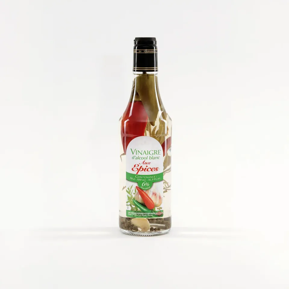 Petits Gourmets Vinaigre Alcool Épices 50cl 6% verre