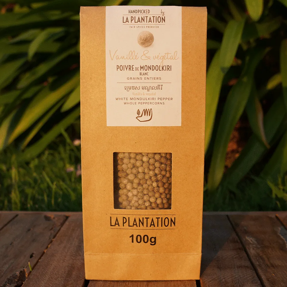 La Plantation poivre de Mondolkiri blanc en grains