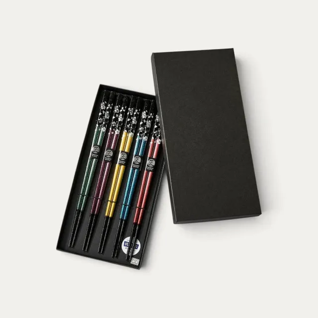NISHIKIDORI Set 5 baguettes bois fleurs cerisier 22,5cm