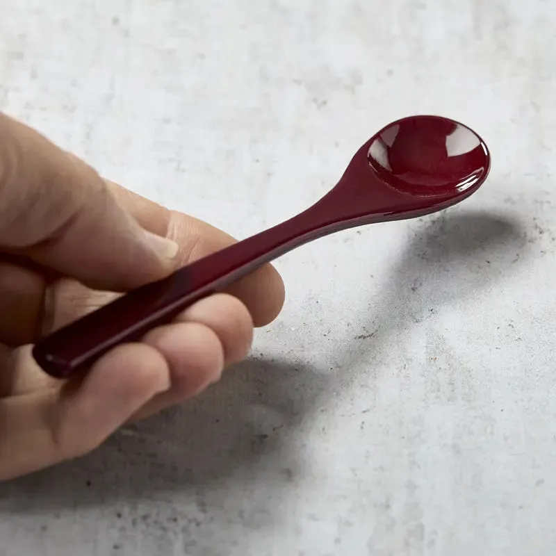 NISHIKIDORI Cuillère chawanmushi 132 mm foncée laquée