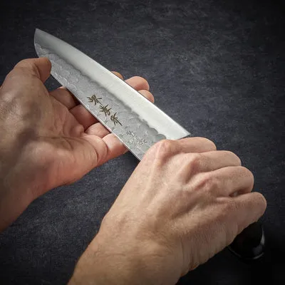 NISHIKIDORI Santoku couteau martelé 165 mm inox