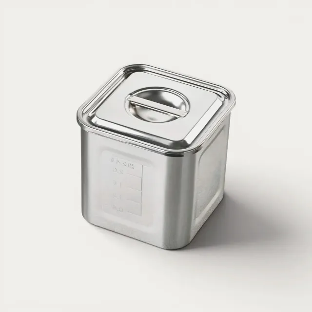 NISHIKIDORI bac gastro carre inox 80mm avec couvercle