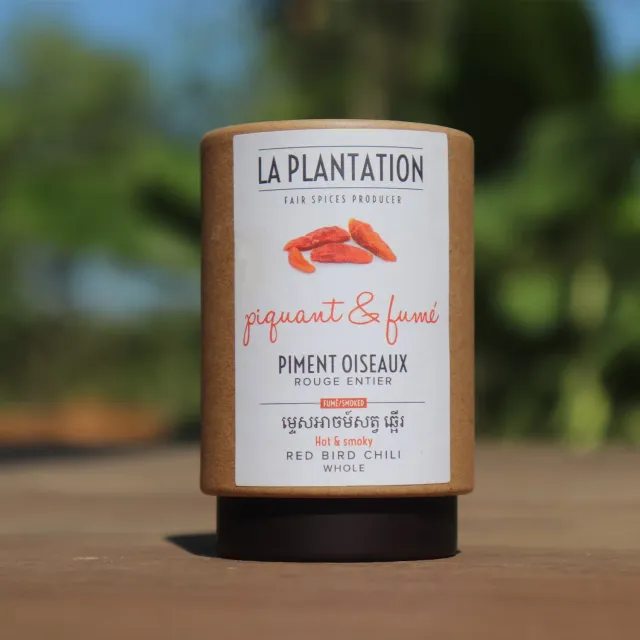 La Plantation Piment Oiseau Rouge piment fumé séché