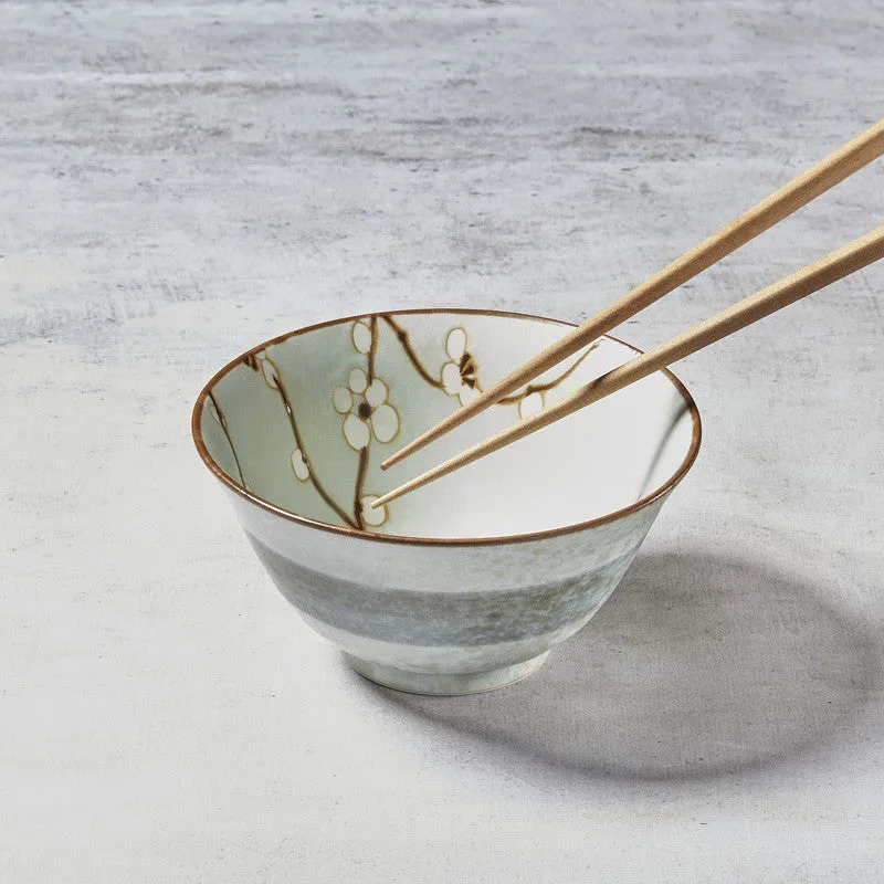 Nishikidori bol à riz japonais porcelaine Hana vert clair