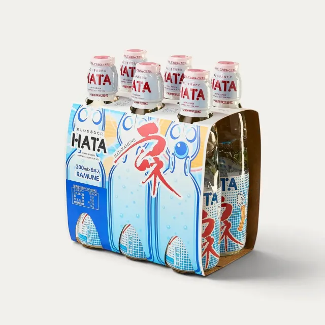 HATA Ramune Limonade Japonaise Originale 6 x 200 ml