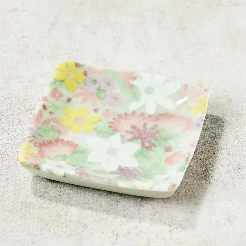 NISHIKIDORI Coupelle à encens coupelle porcelaine floral 5.5 cm
