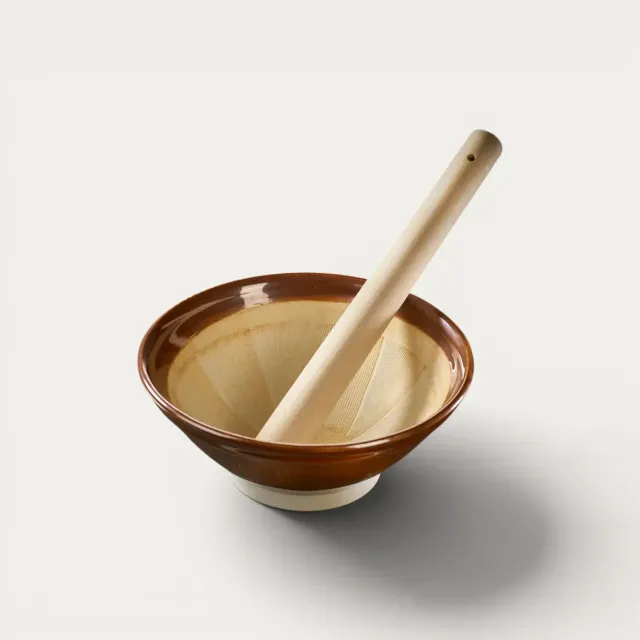 NISHIKIDORI Suribachi mortier + pilon Surikogi strié