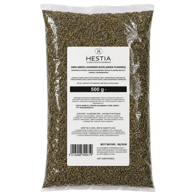 Hestia Herbs Lavande bourgeons alimentaires 500 g naturel