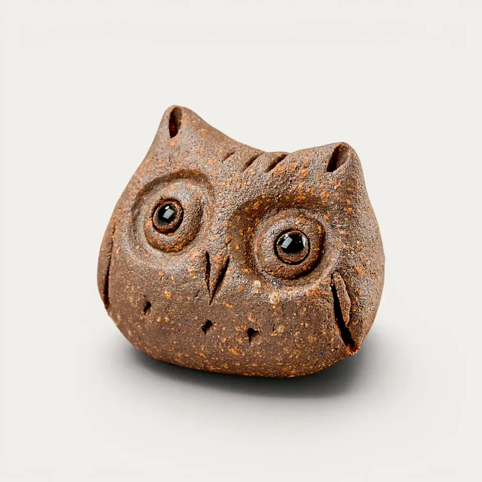 Nishikidori repose-baguettes artisanal hibou céramique