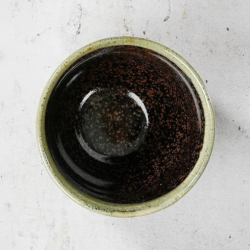 Nishikidori tasse à thé céramique cuivre moucheté
