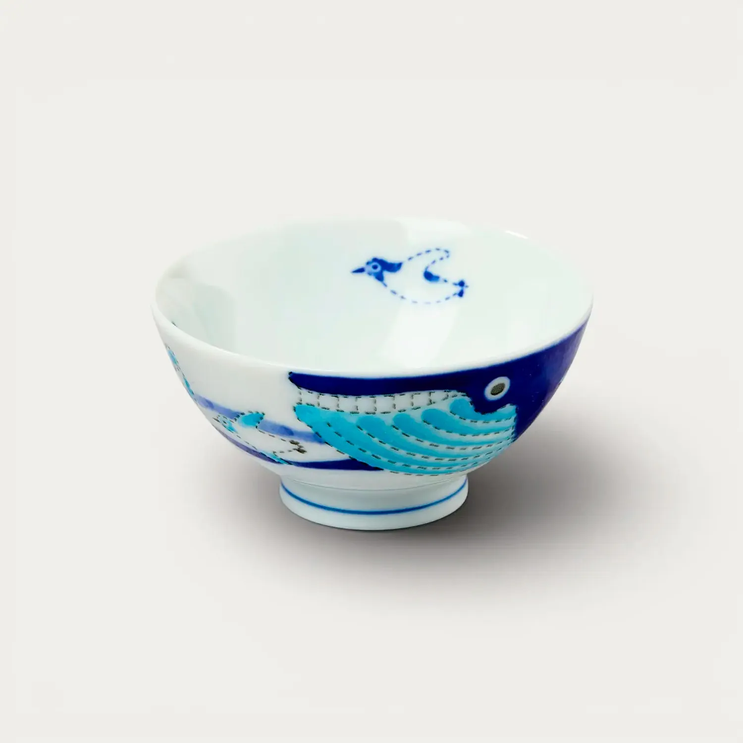 Nishikidori bol riz porcelaine motif animalier anti-adhésif