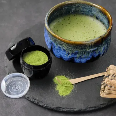 Nishikidori Natsume boîte à matcha noire 5,4 cm résine