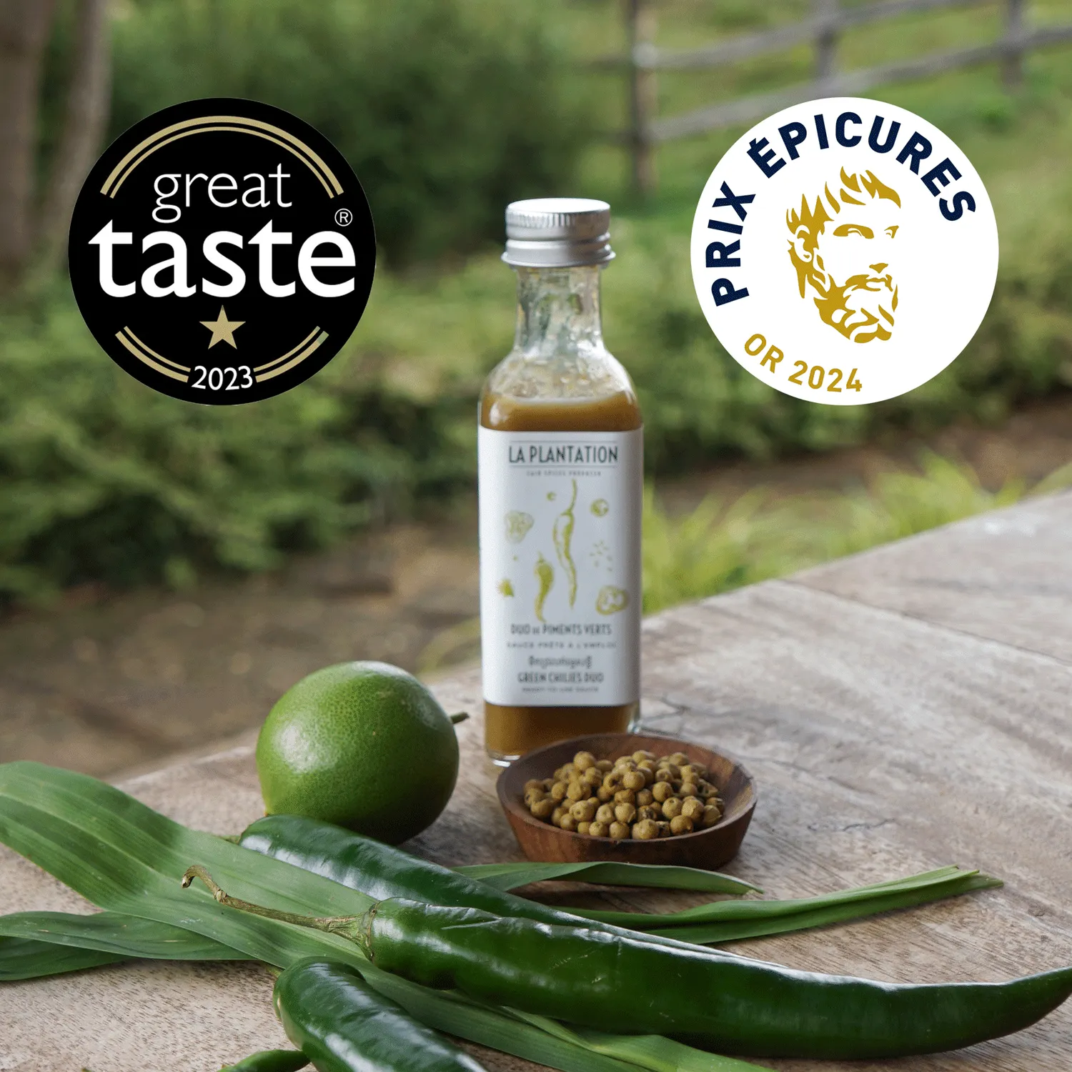 La Plantation Duo de Piments Verts sauce pimentée verte