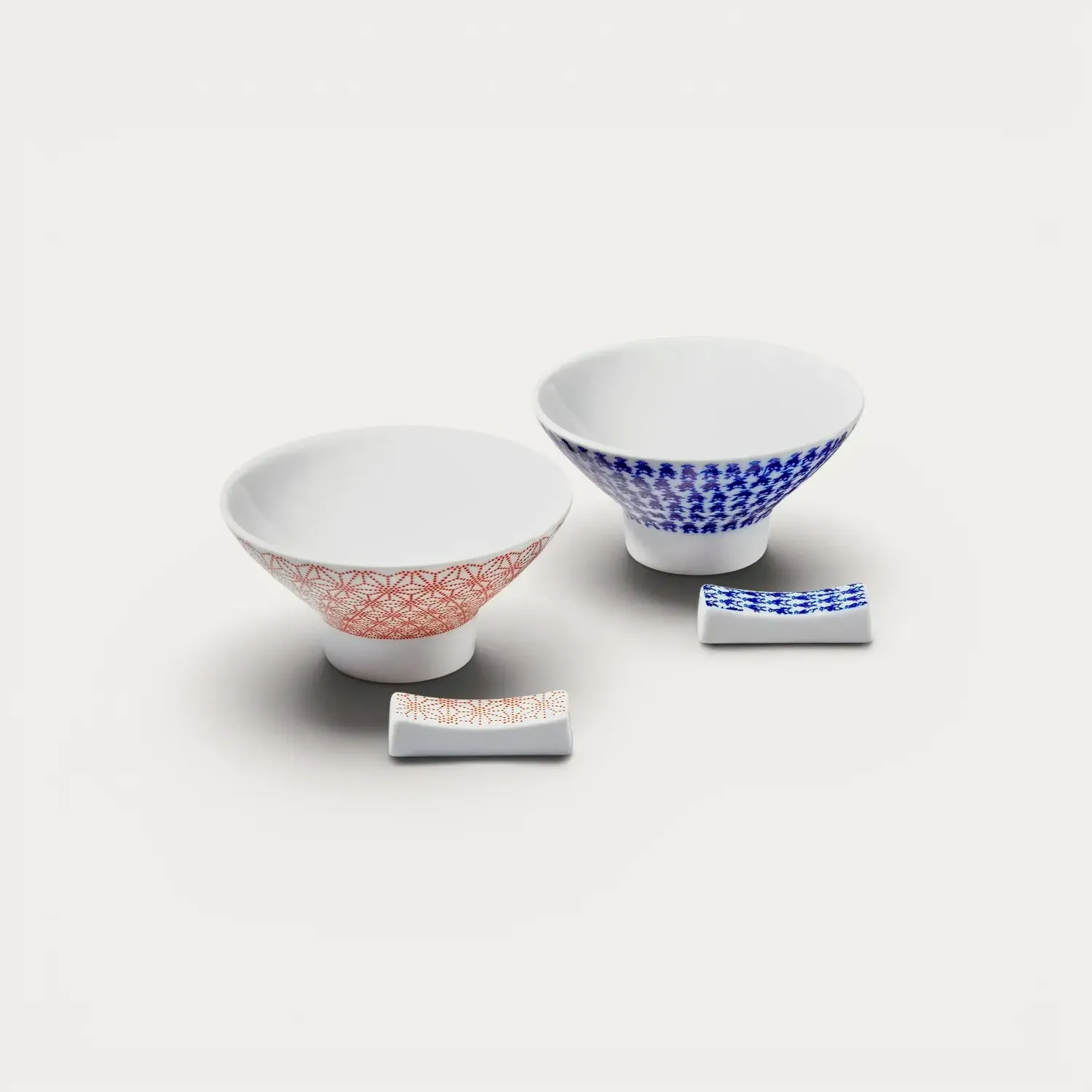NISHIKIDORI Nikko 2 bols à riz chanvre Daimyo porcelaine