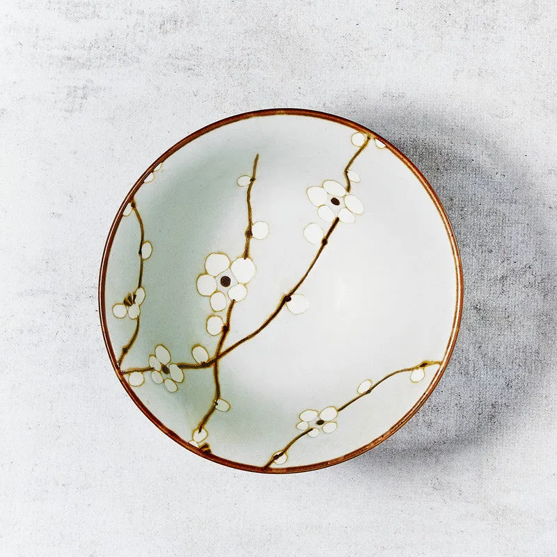 Nishikidori bol à riz japonais porcelaine Hana vert clair