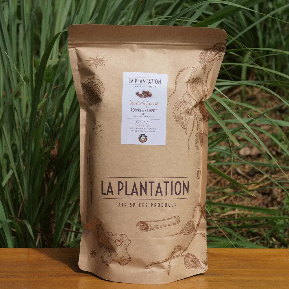 La Plantation Poivre de Kampot Rouge IGP grains fruités