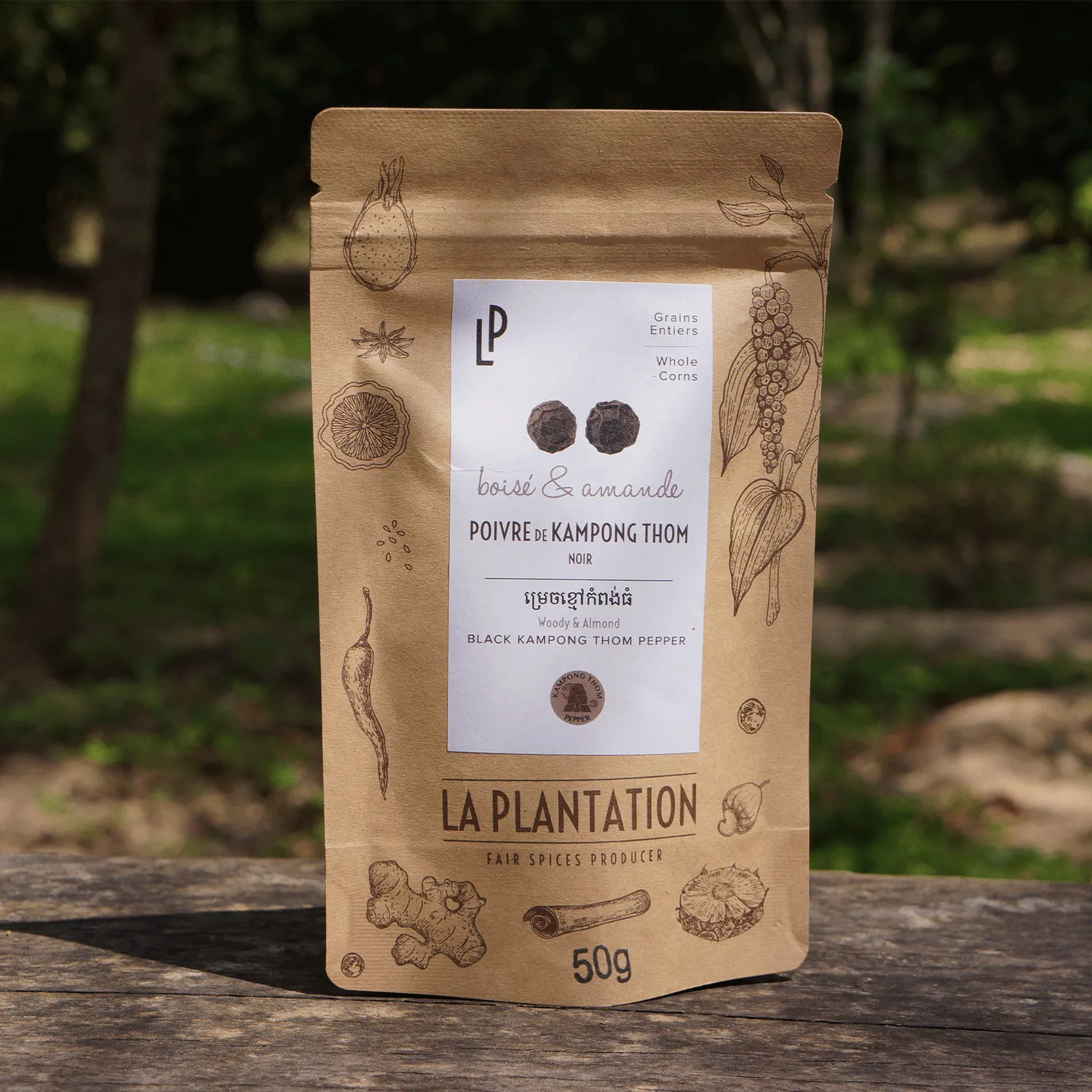 La Plantation Kampong Thom poivre noir grains fort