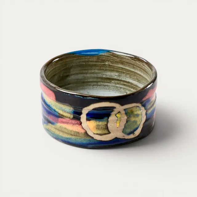 Nishikidori Sansai bol matcha chawan motif émaillé Japon