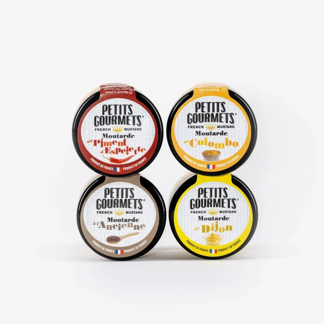 Pommery Petits Gourmets Pack Découverte moutarde 4x25g 4 parfums