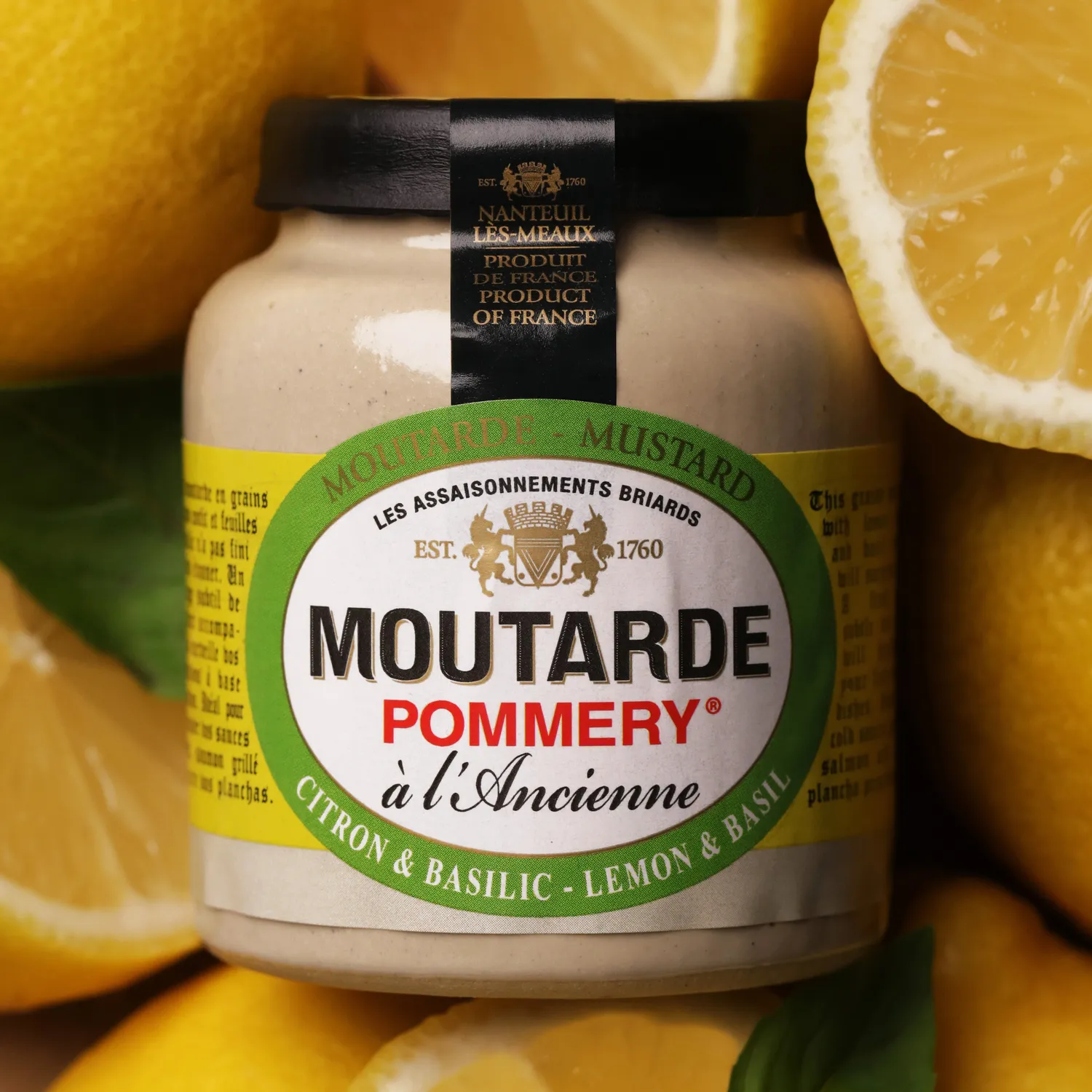 Pommery moutarde citron basilic 100g douce