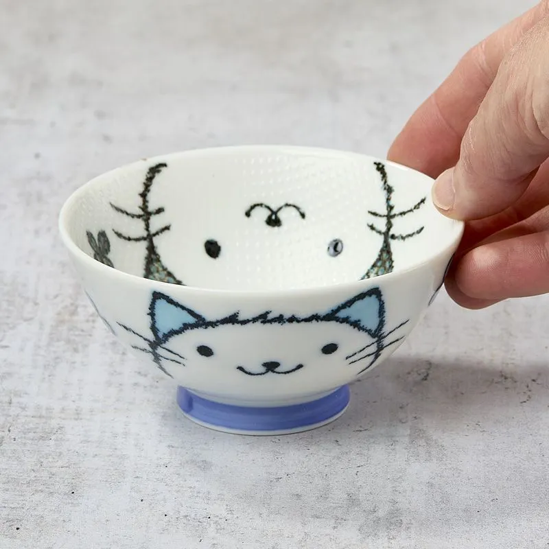 Nishikidori bol riz porcelaine motif animalier anti-adhésif