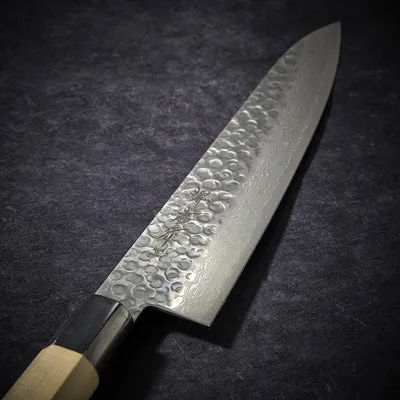 Nishikidori couteau chef damas martelé 240mm 45 couches