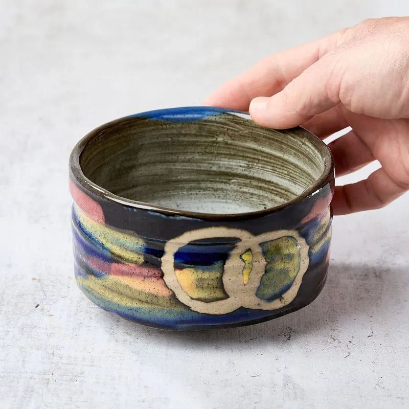 Nishikidori Sansai bol matcha chawan motif émaillé Japon